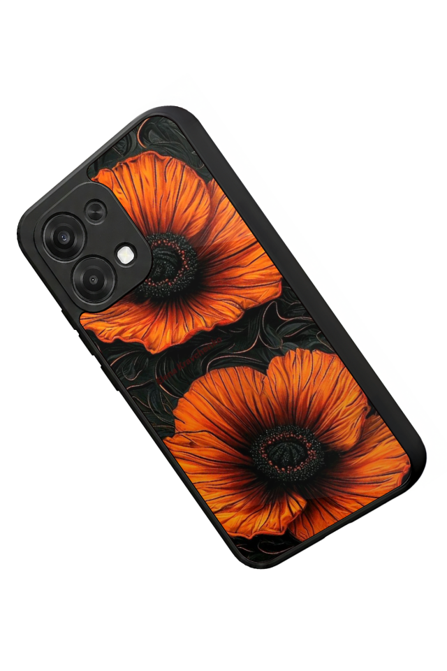 Oppo A6 Pro Uyumlu Botanik Tasarımlı Glossy Premium Kılıf