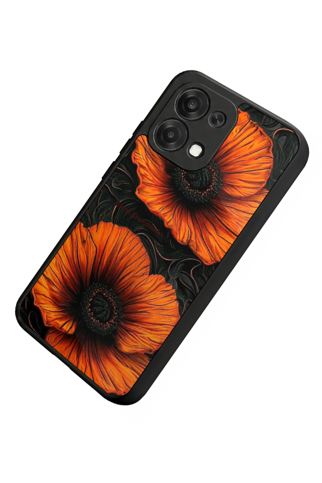 Oppo A6 Pro Uyumlu Botanik Tasarımlı Glossy Premium Kılıf