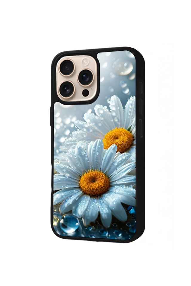 iPhone 16 Pro Uyumlu Cicek Tasarımlı Glossy Premium Kılıf