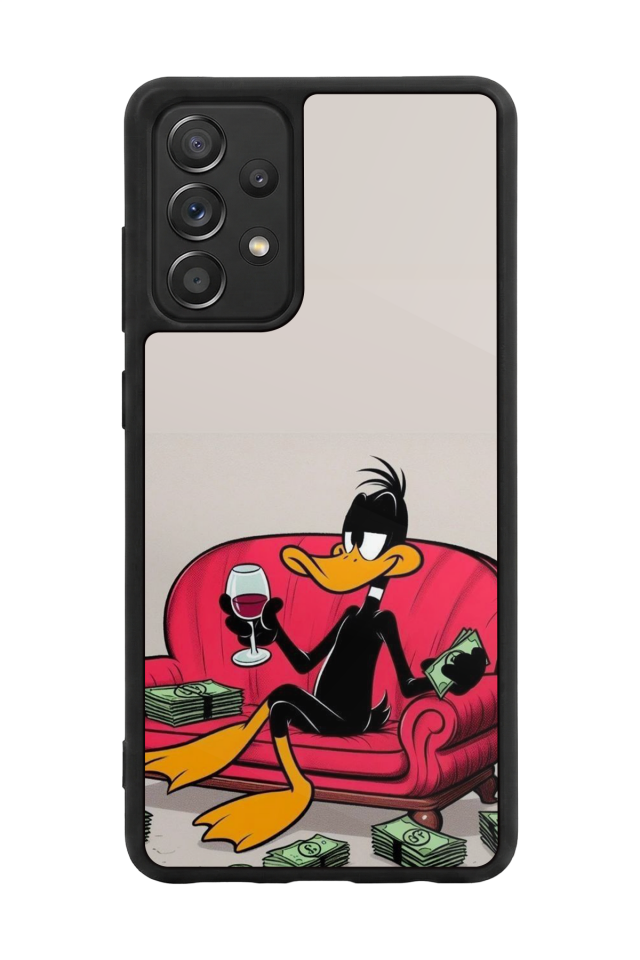 Samsung Galaxy A72 Uyumlu Daffy duck Tasarımlı Glossy Premium Kılıf