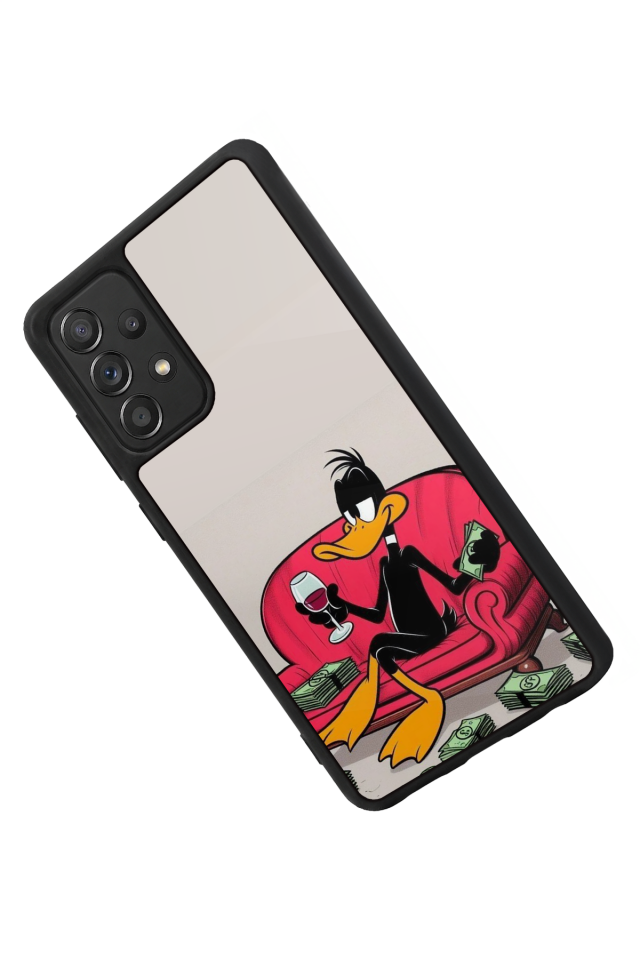 Samsung Galaxy A72 Uyumlu Daffy duck Tasarımlı Glossy Premium Kılıf
