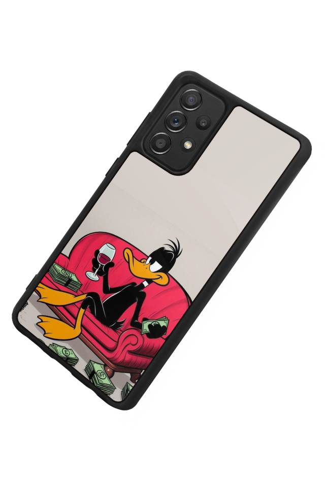 Samsung Galaxy A72 Uyumlu Daffy duck Tasarımlı Glossy Premium Kılıf