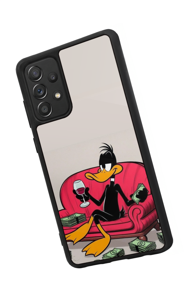 Samsung Galaxy A72 Uyumlu Daffy duck Tasarımlı Glossy Premium Kılıf