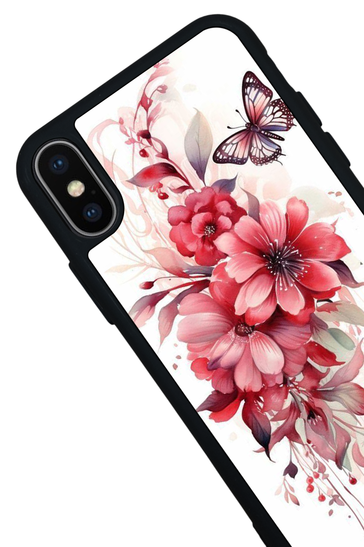 iPhone XS Max Uyumlu Floral Tasarımlı Glossy Premium Kılıf