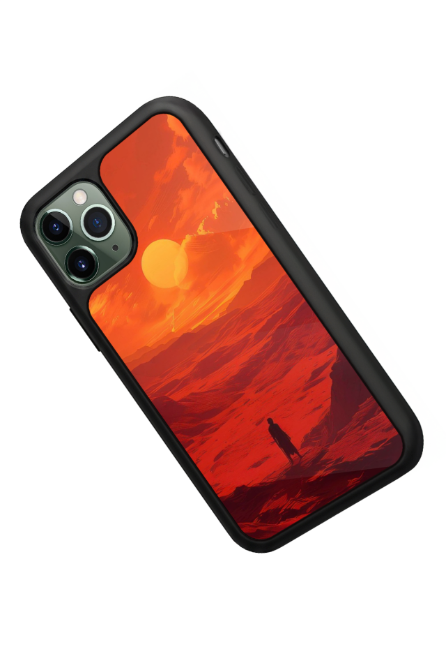 iPhone 11 Pro Max Uyumlu Güneş Tasarımlı Glossy Premium Kılıf