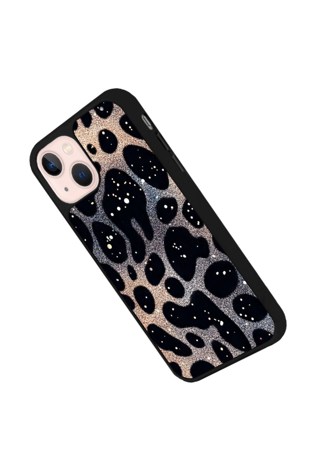 iPhone 15 Plus Uyumlu Hologram Leopar Tasarımlı Glossy Premium Kılıf