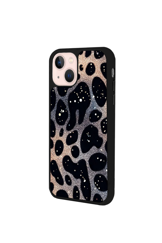 iPhone 15 Plus Uyumlu Hologram Leopar Tasarımlı Glossy Premium Kılıf