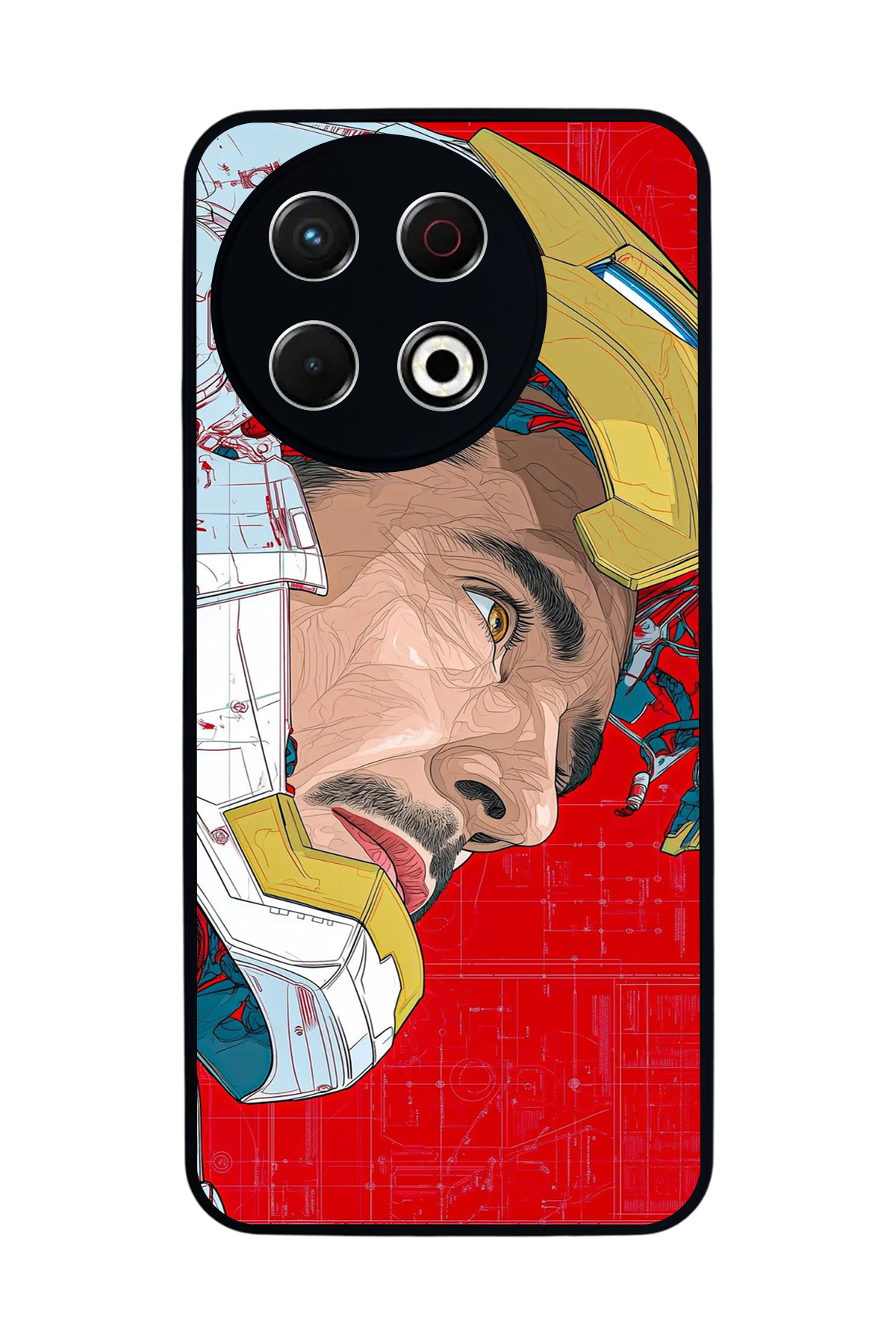 Tecno Spark 30 Pro Uyumlu Iron Man ( Demir Adam ) Tasarımlı Glossy Premium Kılıf