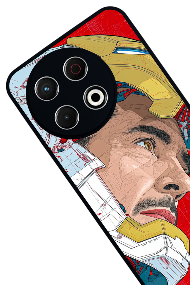 Tecno Spark 30 Pro Uyumlu Iron Man ( Demir Adam ) Tasarımlı Glossy Premium Kılıf