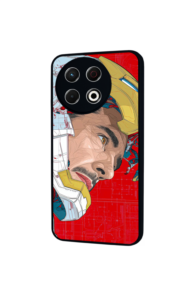 Tecno Spark 30 Pro Uyumlu Iron Man ( Demir Adam ) Tasarımlı Glossy Premium Kılıf