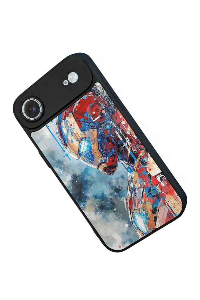 iPhone 17 Air Uyumlu Iron Man ( Demir Adam ) Tasarımlı Glossy Premium Kılıf