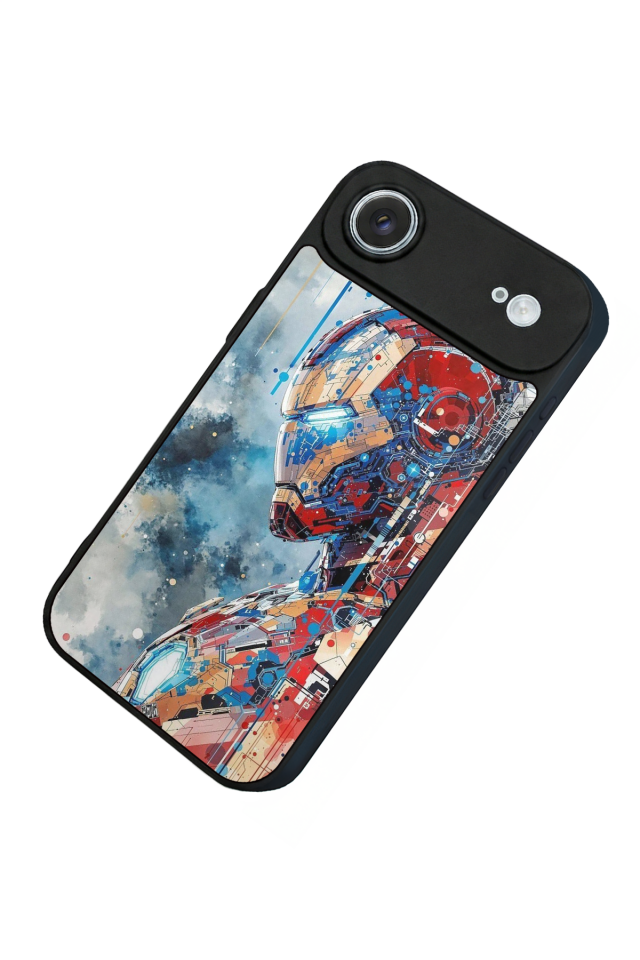 iPhone 17 Air Uyumlu Iron Man ( Demir Adam ) Tasarımlı Glossy Premium Kılıf