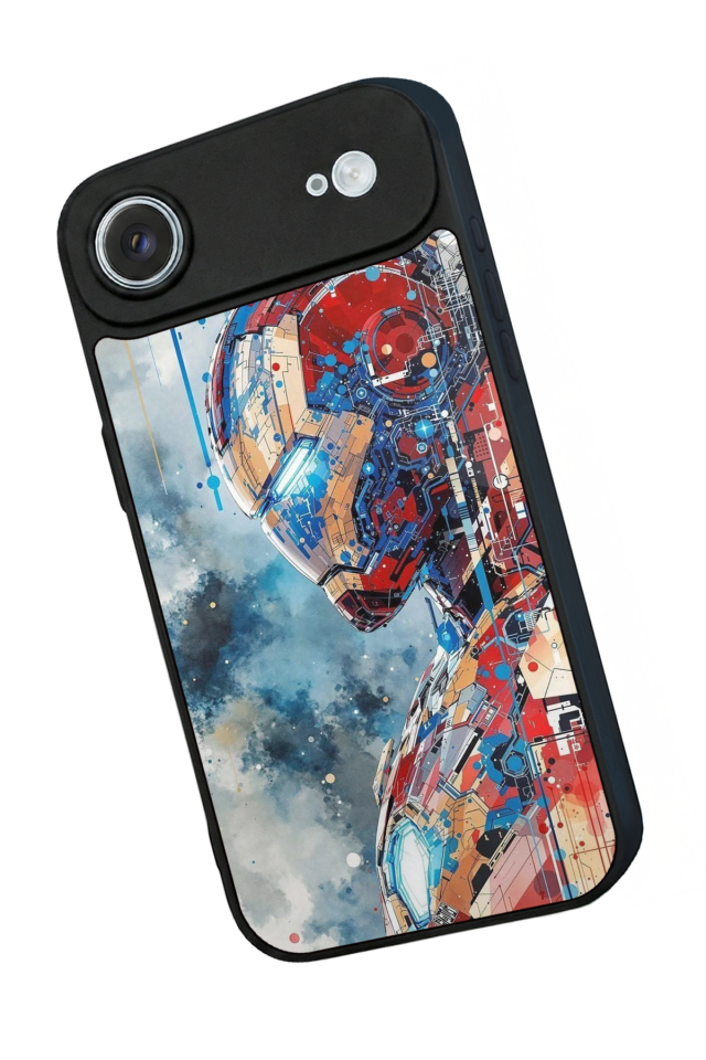 iPhone 17 Air Uyumlu Iron Man ( Demir Adam ) Tasarımlı Glossy Premium Kılıf
