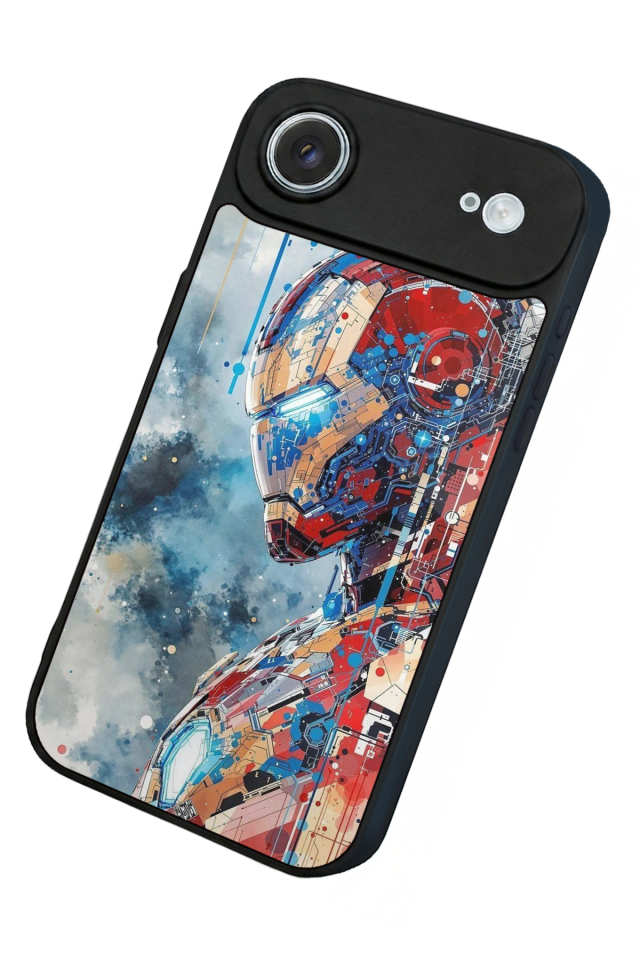 iPhone 17 Air Uyumlu Iron Man ( Demir Adam ) Tasarımlı Glossy Premium Kılıf