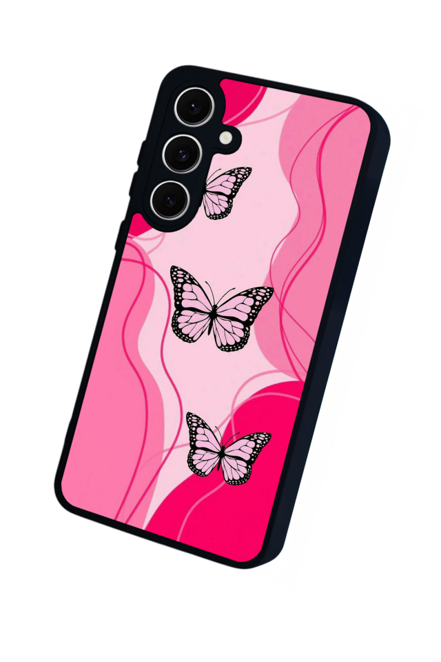 Samsung Galaxy S24 FE Uyumlu Kelebek Tasarımlı Glossy Premium Kılıf