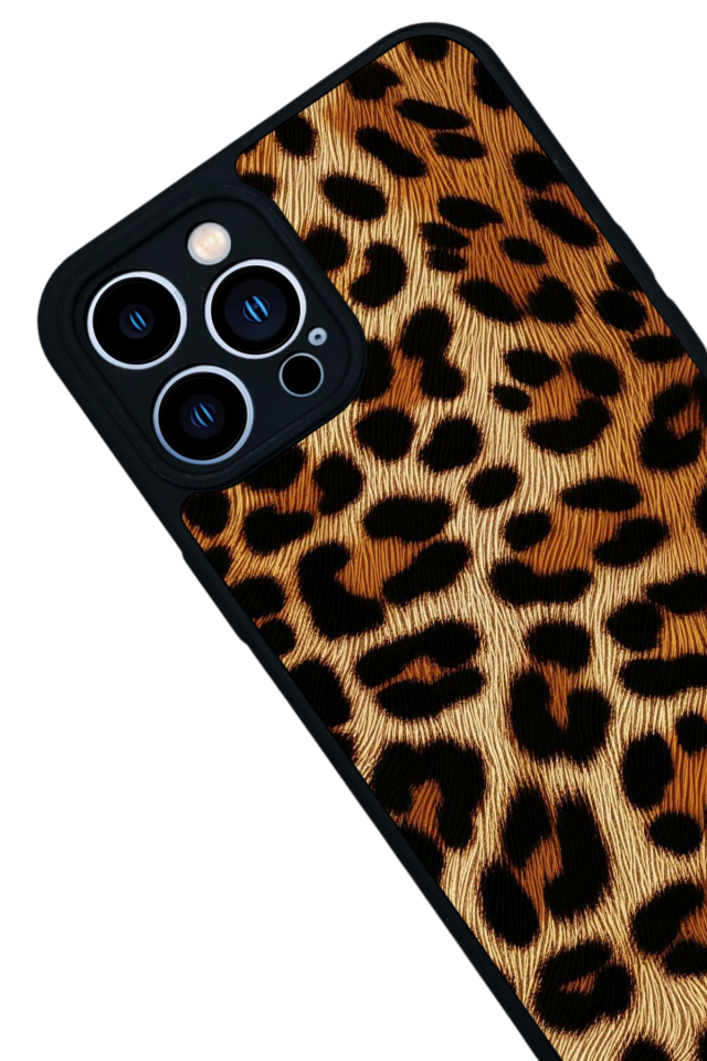iPhone 13 Pro Max Uyumlu Leopar Tasarımlı Glossy Premium Kılıf