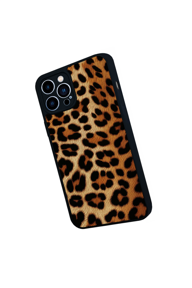 iPhone 13 Pro Max Uyumlu Leopar Tasarımlı Glossy Premium Kılıf