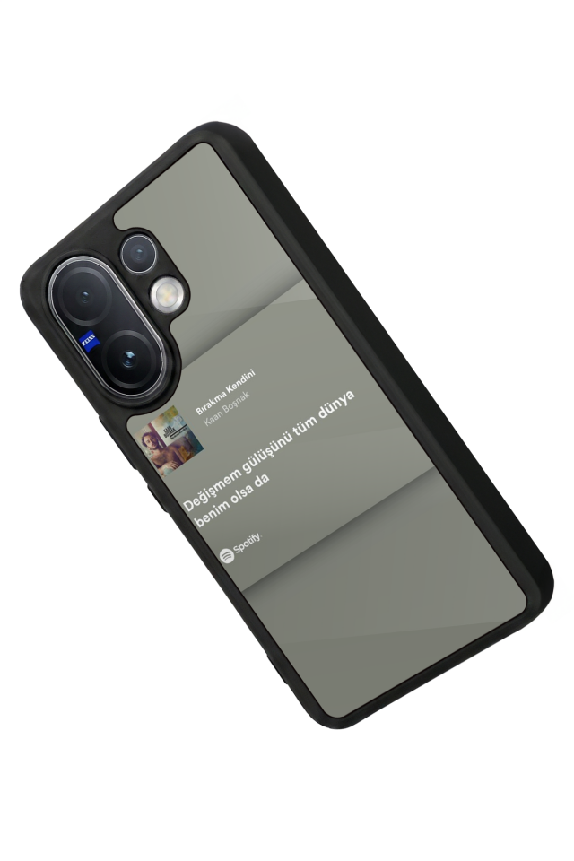 Vivo V60 Uyumlu Sarki Sozleri Tasarımlı Glossy Premium Kılıf