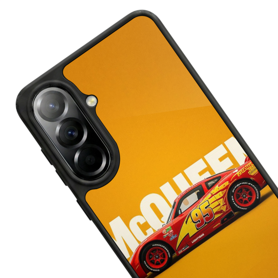 Samsung Galaxy A57 Uyumlu Şimsek McQueen Tasarımlı Glossy Premium Kılıf