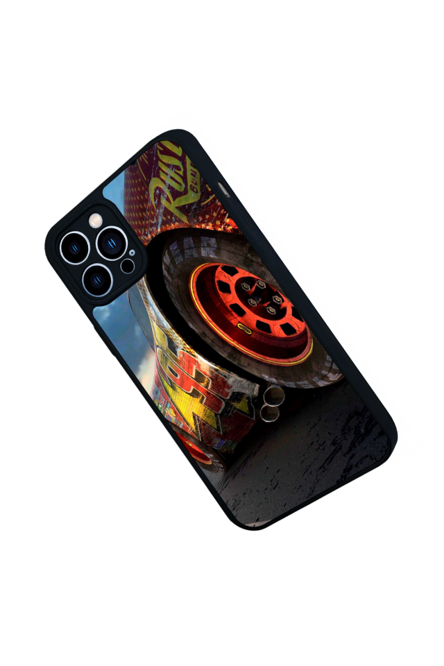 iPhone 12 Pro Max Uyumlu Şimsek McQueen Tasarımlı Glossy Premium Kılıf