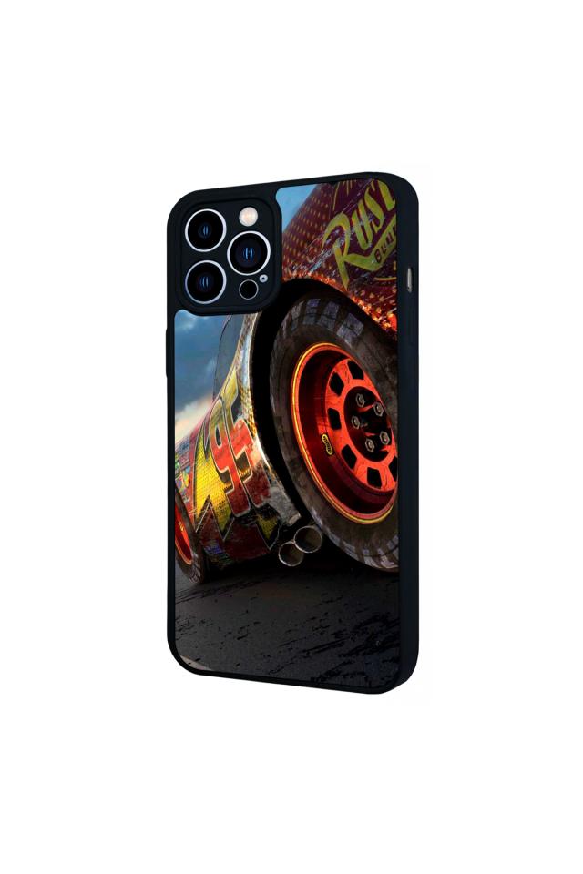 iPhone 12 Pro Max Uyumlu Şimsek McQueen Tasarımlı Glossy Premium Kılıf