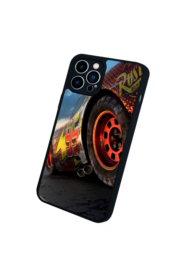 iPhone 12 Pro Max Uyumlu Şimsek McQueen Tasarımlı Glossy Premium Kılıf