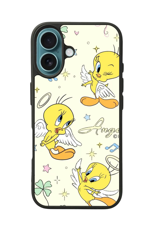 iPhone 16 Plus Uyumlu Tweety Tasarımlı Glossy Premium Kılıf