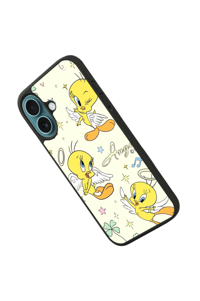 iPhone 16 Plus Uyumlu Tweety Tasarımlı Glossy Premium Kılıf