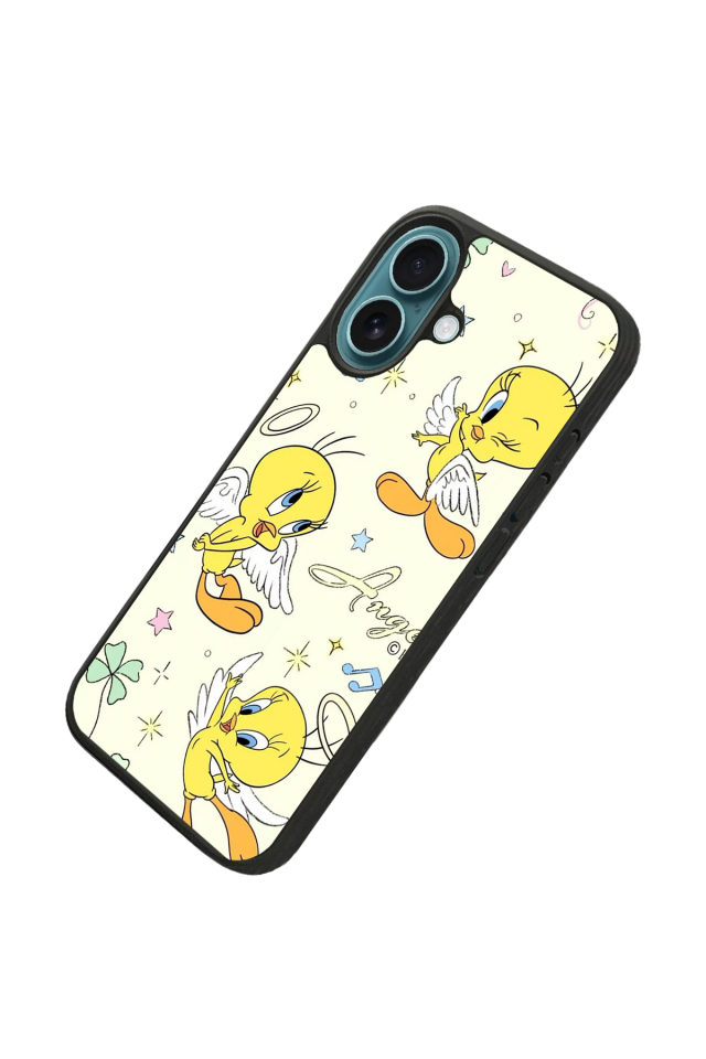 iPhone 16 Plus Uyumlu Tweety Tasarımlı Glossy Premium Kılıf