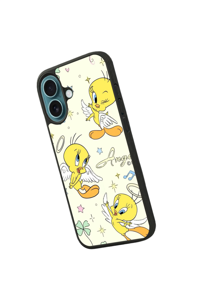 iPhone 16 Plus Uyumlu Tweety Tasarımlı Glossy Premium Kılıf