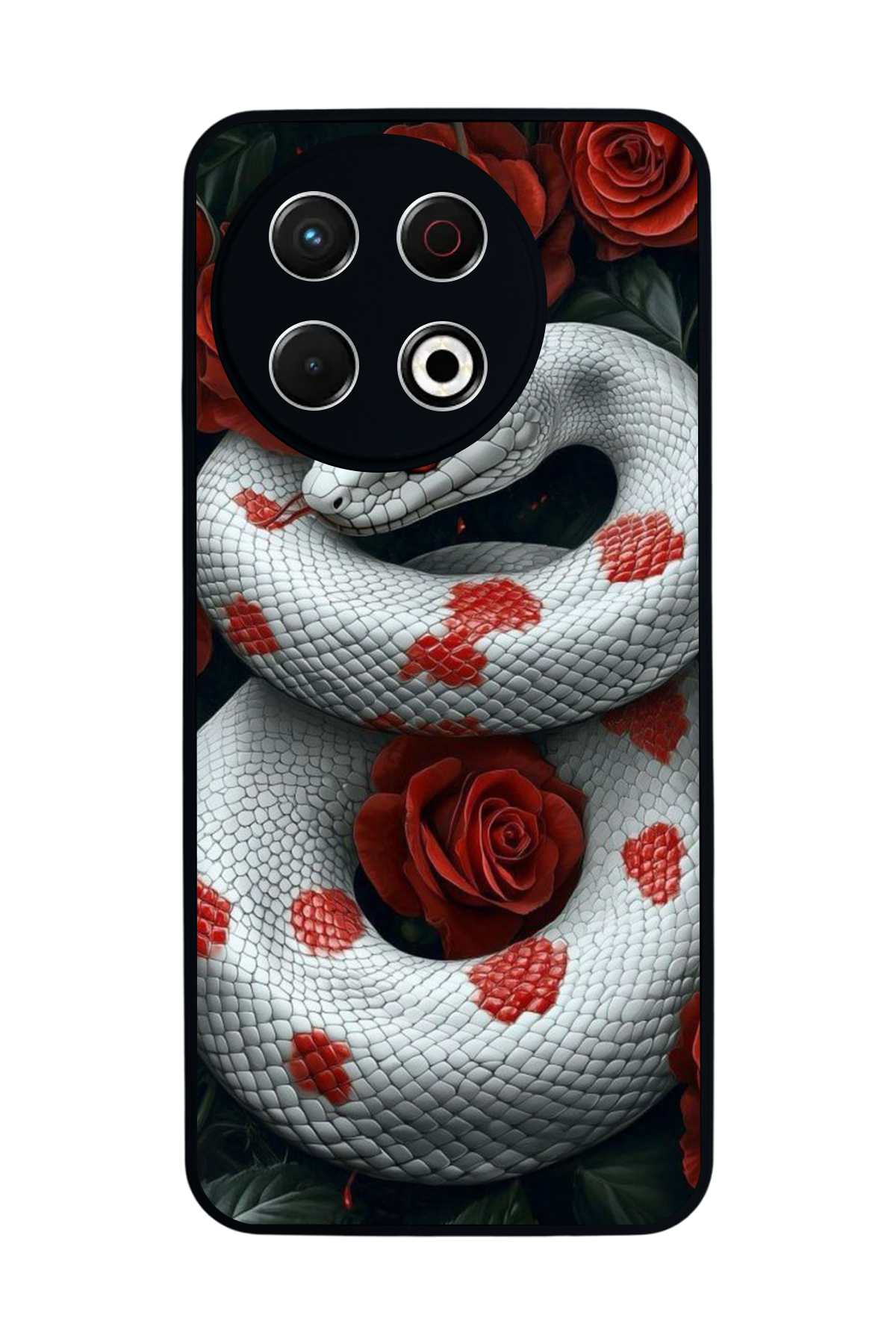 Tecno Spark 30 Pro Uyumlu Yılan Tasarımlı Glossy Premium Kılıf