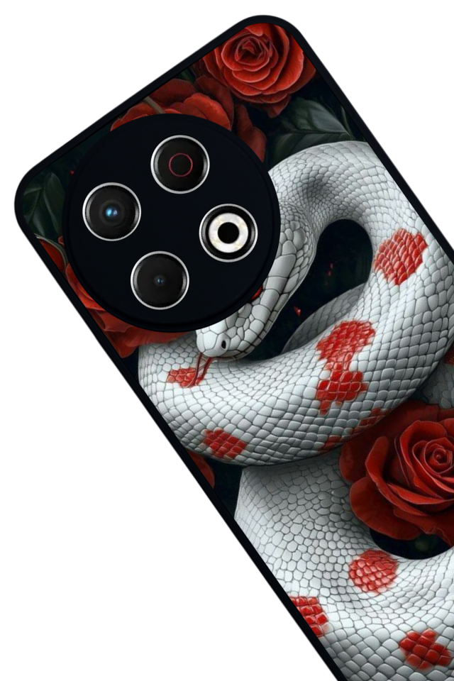 Tecno Spark 30 Pro Uyumlu Yılan Tasarımlı Glossy Premium Kılıf