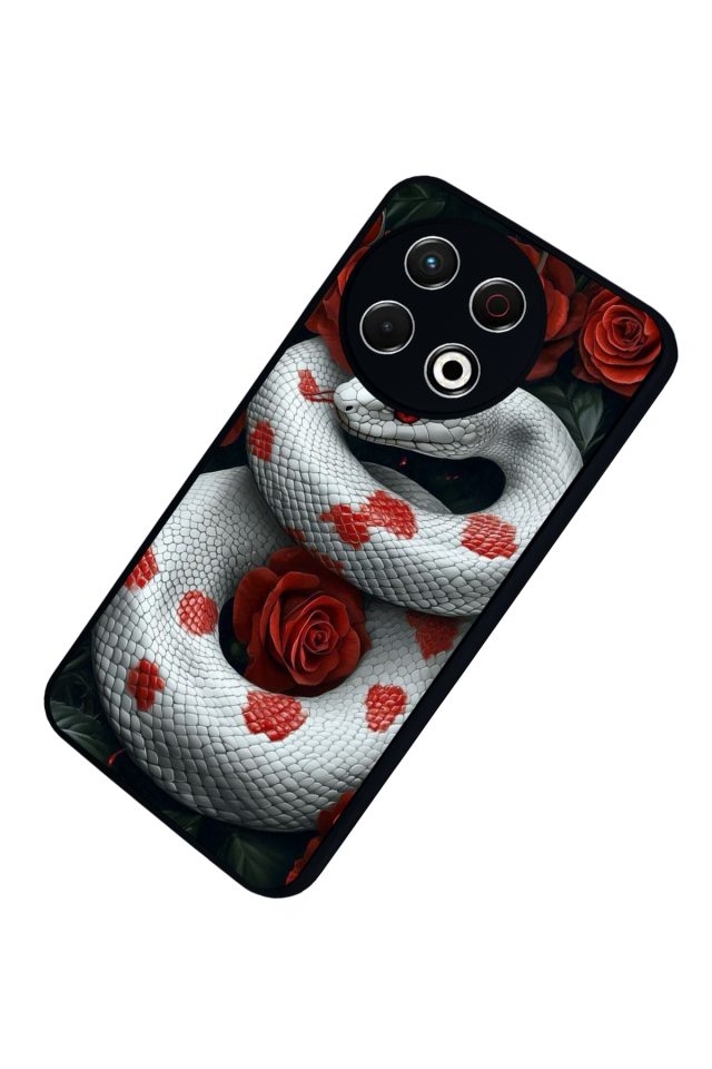 Tecno Spark 30 Pro Uyumlu Yılan Tasarımlı Glossy Premium Kılıf