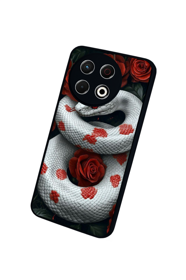 Tecno Spark 30 Pro Uyumlu Yılan Tasarımlı Glossy Premium Kılıf