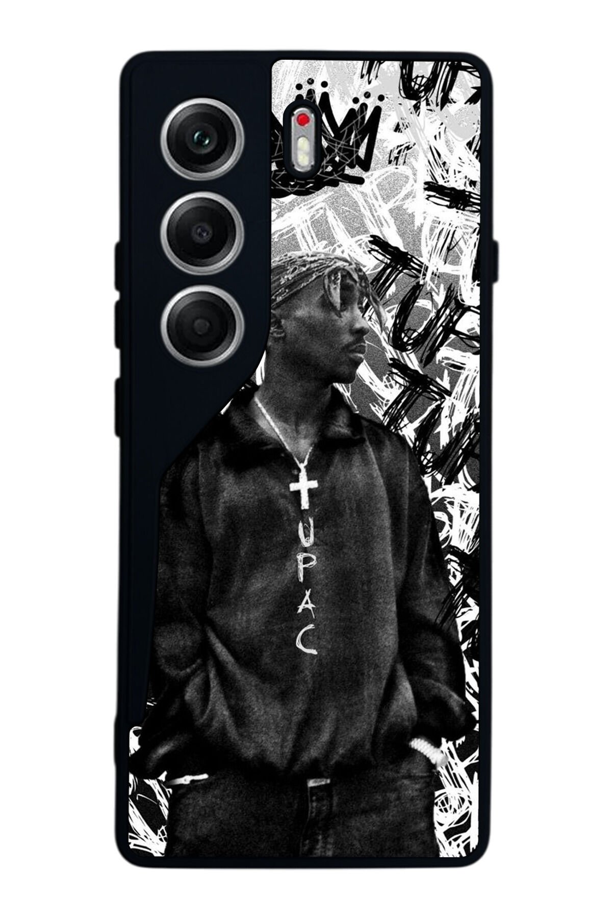 Tecno Camon 40 Uyumlu Tupac Tasarımlı Glossy Premium Kılıf