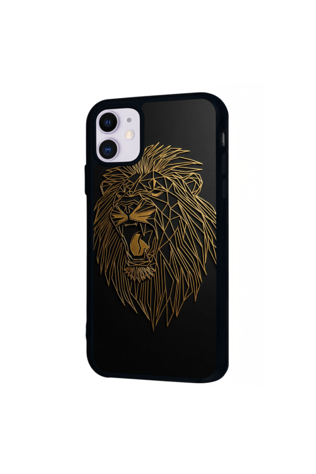 iPhone 11 Uyumlu Aslan Tasarımlı Glossy Premium Kılıf