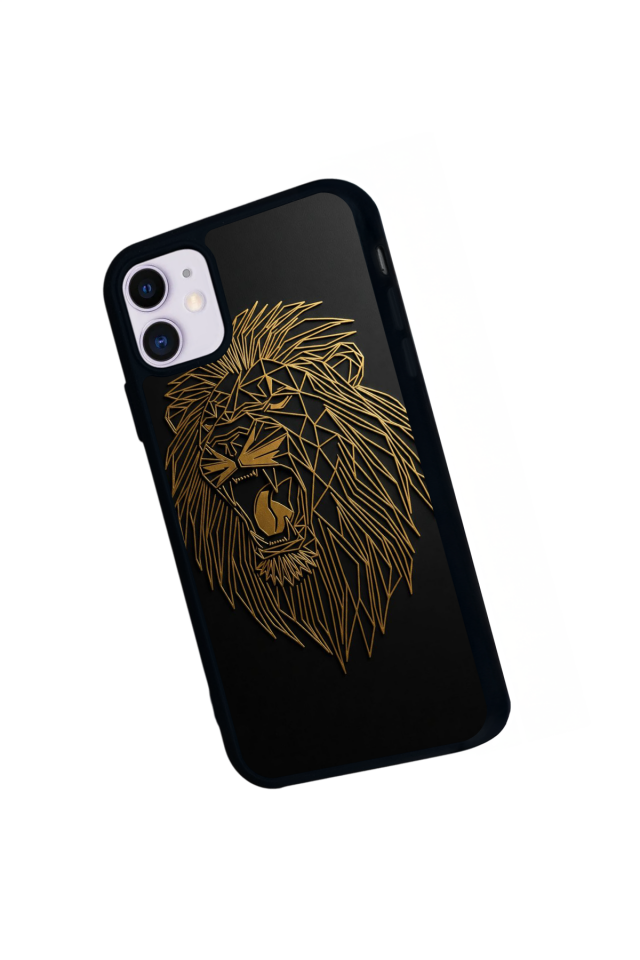 iPhone 11 Uyumlu Aslan Tasarımlı Glossy Premium Kılıf