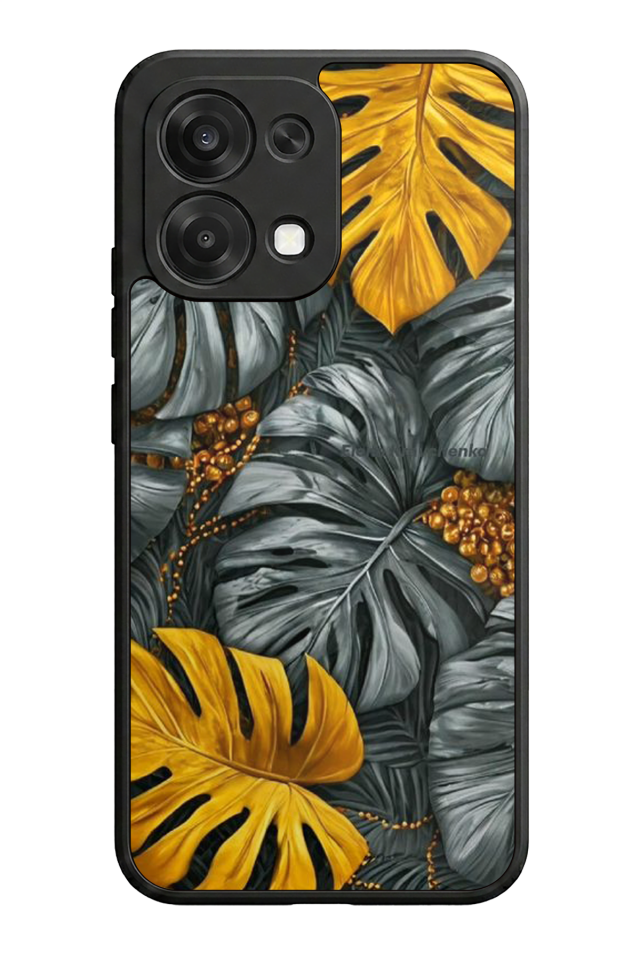 Oppo A6 Pro Uyumlu Botanik Tasarımlı Glossy Premium Kılıf