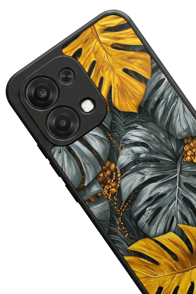 Oppo A6 Pro Uyumlu Botanik Tasarımlı Glossy Premium Kılıf