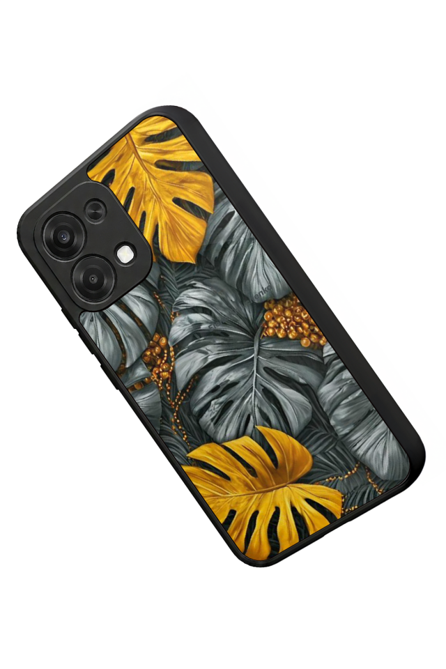 Oppo A6 Pro Uyumlu Botanik Tasarımlı Glossy Premium Kılıf