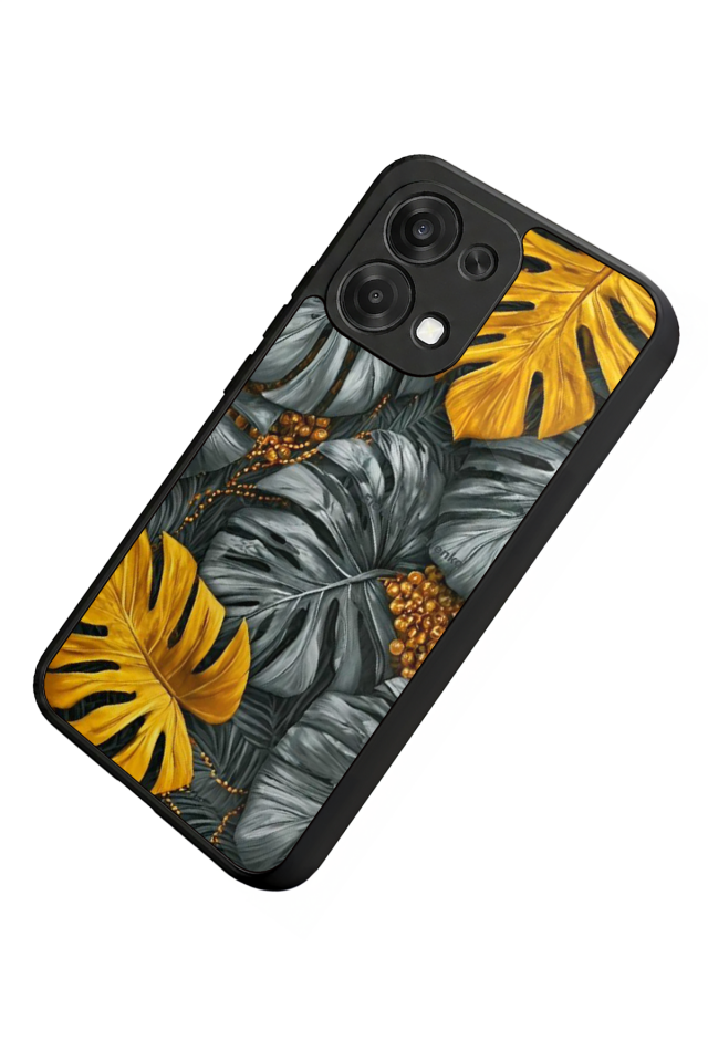 Oppo A6 Pro Uyumlu Botanik Tasarımlı Glossy Premium Kılıf