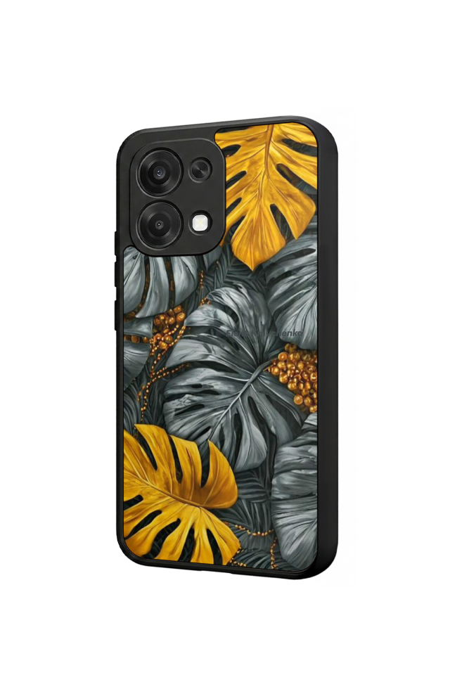 Oppo A6 Pro Uyumlu Botanik Tasarımlı Glossy Premium Kılıf