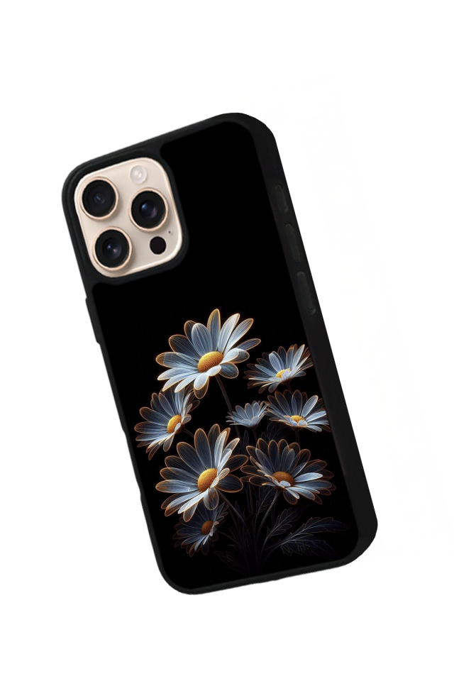 iPhone 16 Pro Uyumlu Cicek Tasarımlı Glossy Premium Kılıf