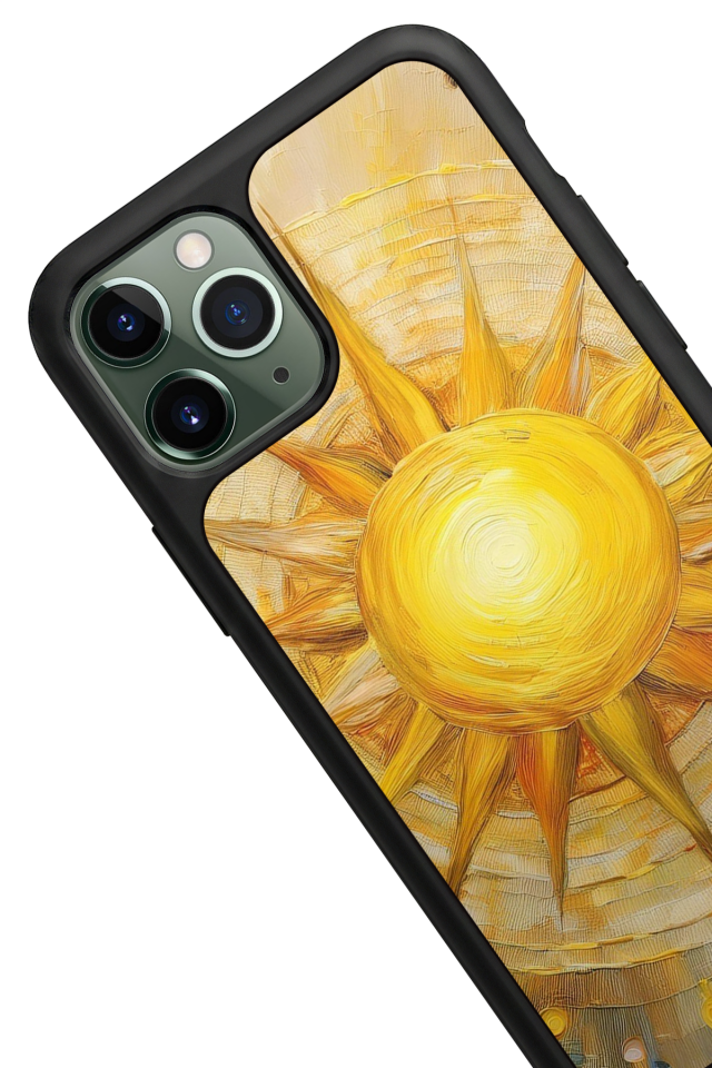 iPhone 11 Pro Max Uyumlu Güneş Tasarımlı Glossy Premium Kılıf