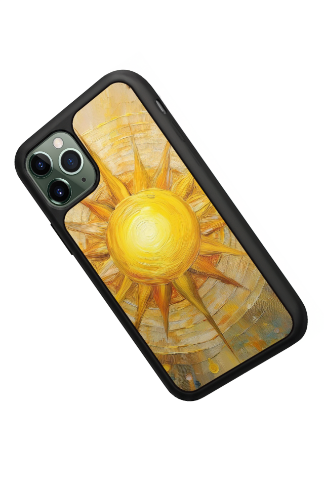 iPhone 11 Pro Max Uyumlu Güneş Tasarımlı Glossy Premium Kılıf