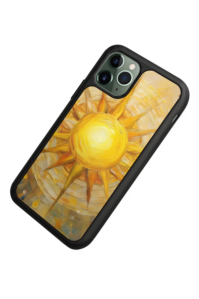 iPhone 11 Pro Max Uyumlu Güneş Tasarımlı Glossy Premium Kılıf