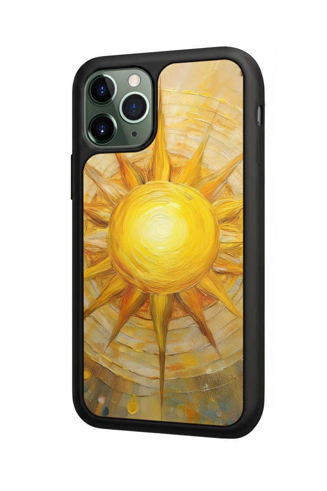 iPhone 11 Pro Max Uyumlu Güneş Tasarımlı Glossy Premium Kılıf