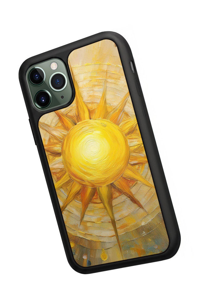 iPhone 11 Pro Max Uyumlu Güneş Tasarımlı Glossy Premium Kılıf