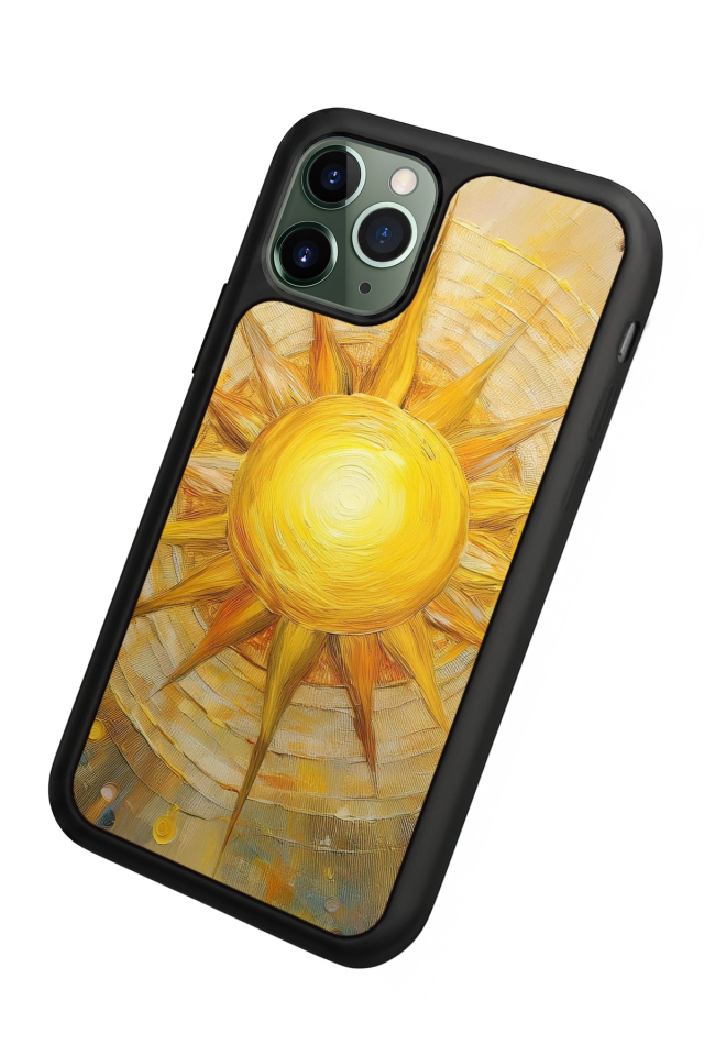 iPhone 11 Pro Max Uyumlu Güneş Tasarımlı Glossy Premium Kılıf