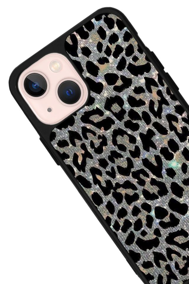 iPhone 15 Plus Uyumlu Hologram Leopar Tasarımlı Glossy Premium Kılıf
